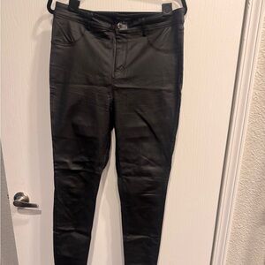 Fashion Nova Black Faux Leather Trousers